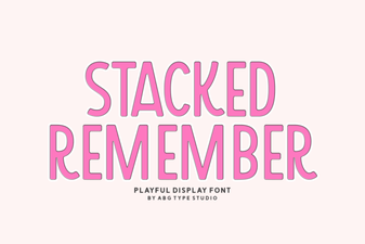 The Stacked Remember Font Design Concept
