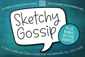 Sketchy Gossip Font for Creative Projects