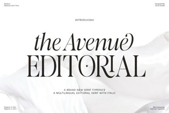 Design Projects with the Avenue Editorial Font